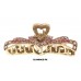 3.25" Wide Crystal Heart Claw - CW-CL0490GD